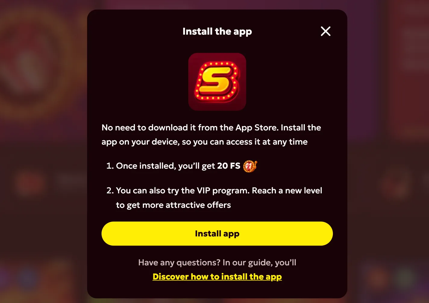 Spinobon Casino mobile app download for Android and iOS