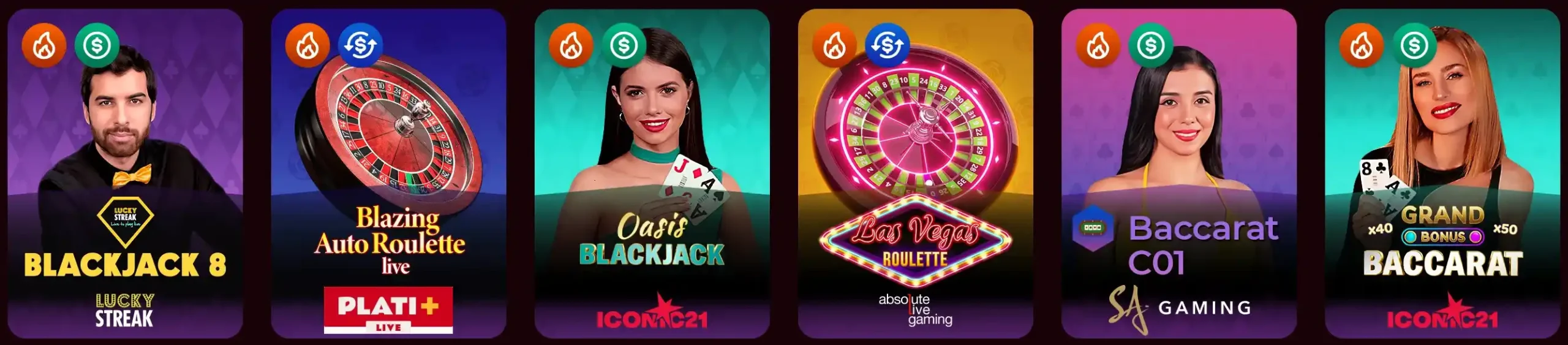 Live dealer games and real-time casino tables at Spinobon