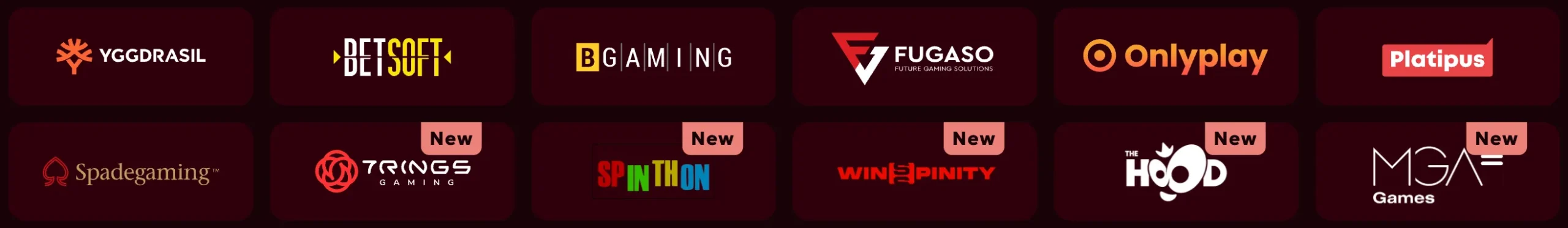 Top-tier online gambling software providers at Spinobon Casino