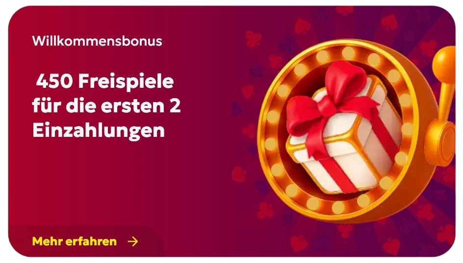Spinobon Casino Homepage-Banner mit Willkommensbonusangeboten und beliebten Spielautomaten